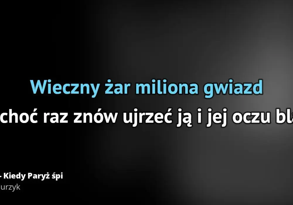 Kiedy Paryż śpi - odkryj smutek i piękno w piosence Kuby Jurzyka